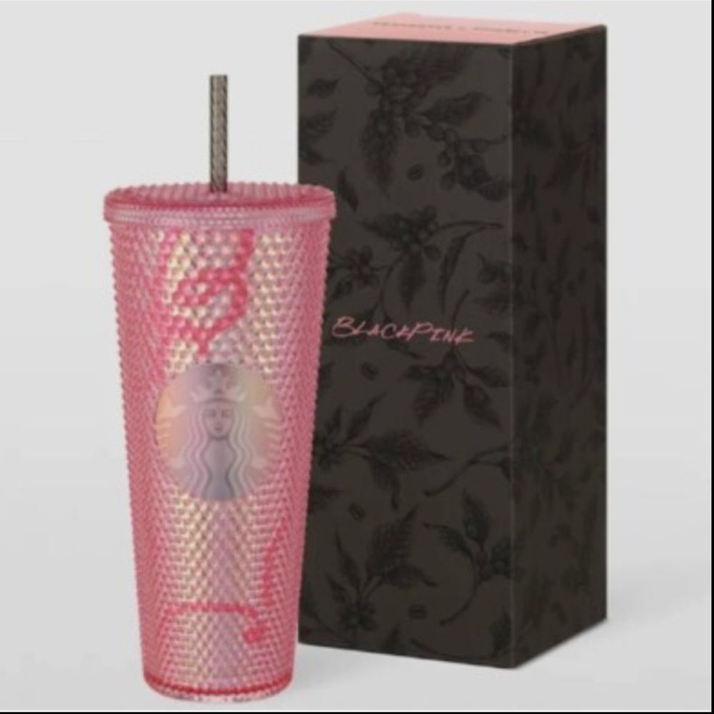 Starbucks 2023 Limited Edition BlackPink Tumbler Pink Studded 24oz NEW